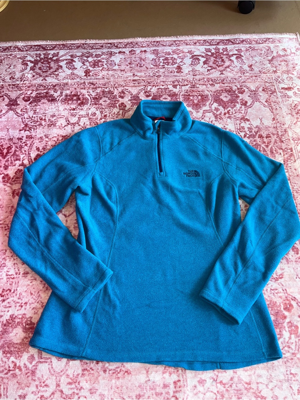 The North Face Teal Blue Quarter-Zip Fleece Pullover